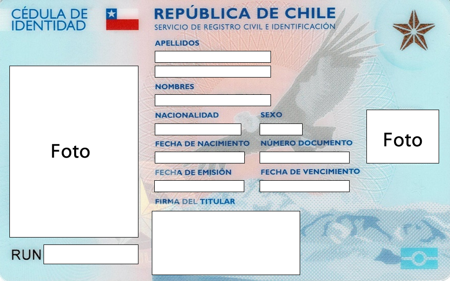 Cédula de identidad de muestra